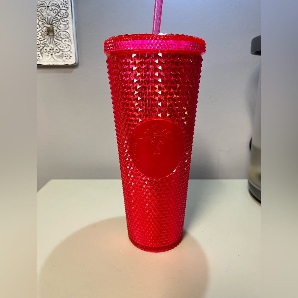 Hot Pink Diamond Design Starbucks Tumbler